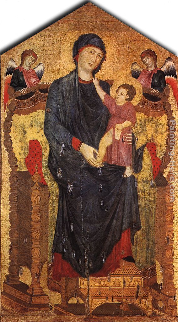 Giovanni Cimabue Madonna Enthroned with the Child and Two Angels